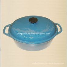 Enamel Oval Cast Iron Dutch Oven China Factory Size 33X26cm